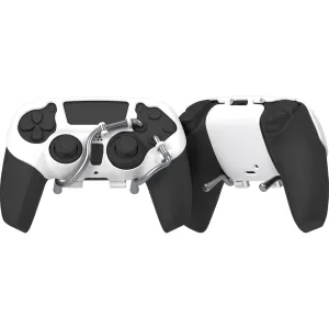 EXknight Leverback FPS Mechanical Paddles Attachment, Back Buttons Gaming Paddles for PS5 Controller (White)