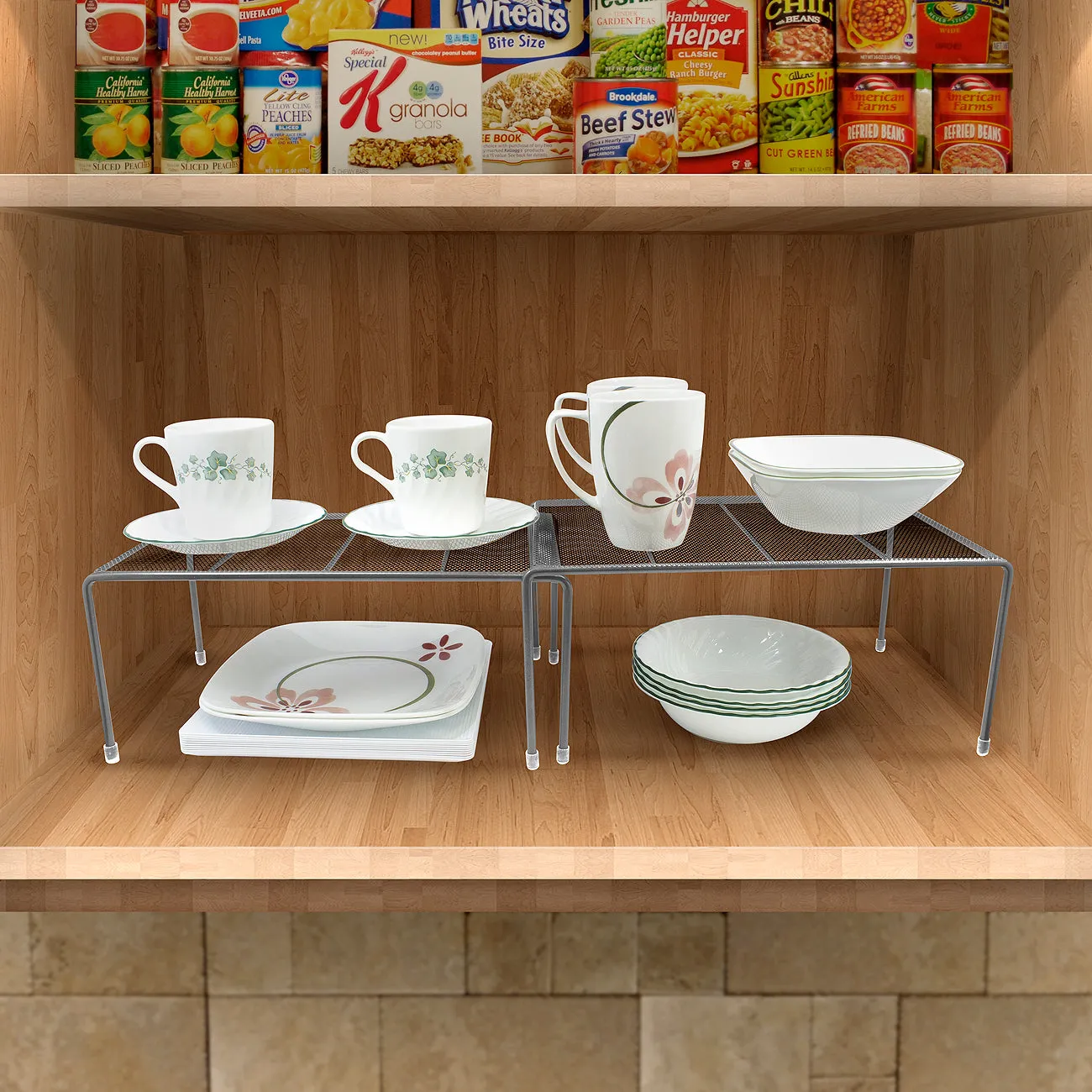 Expandable Pantry Cabinet Organizers (Set of 2)