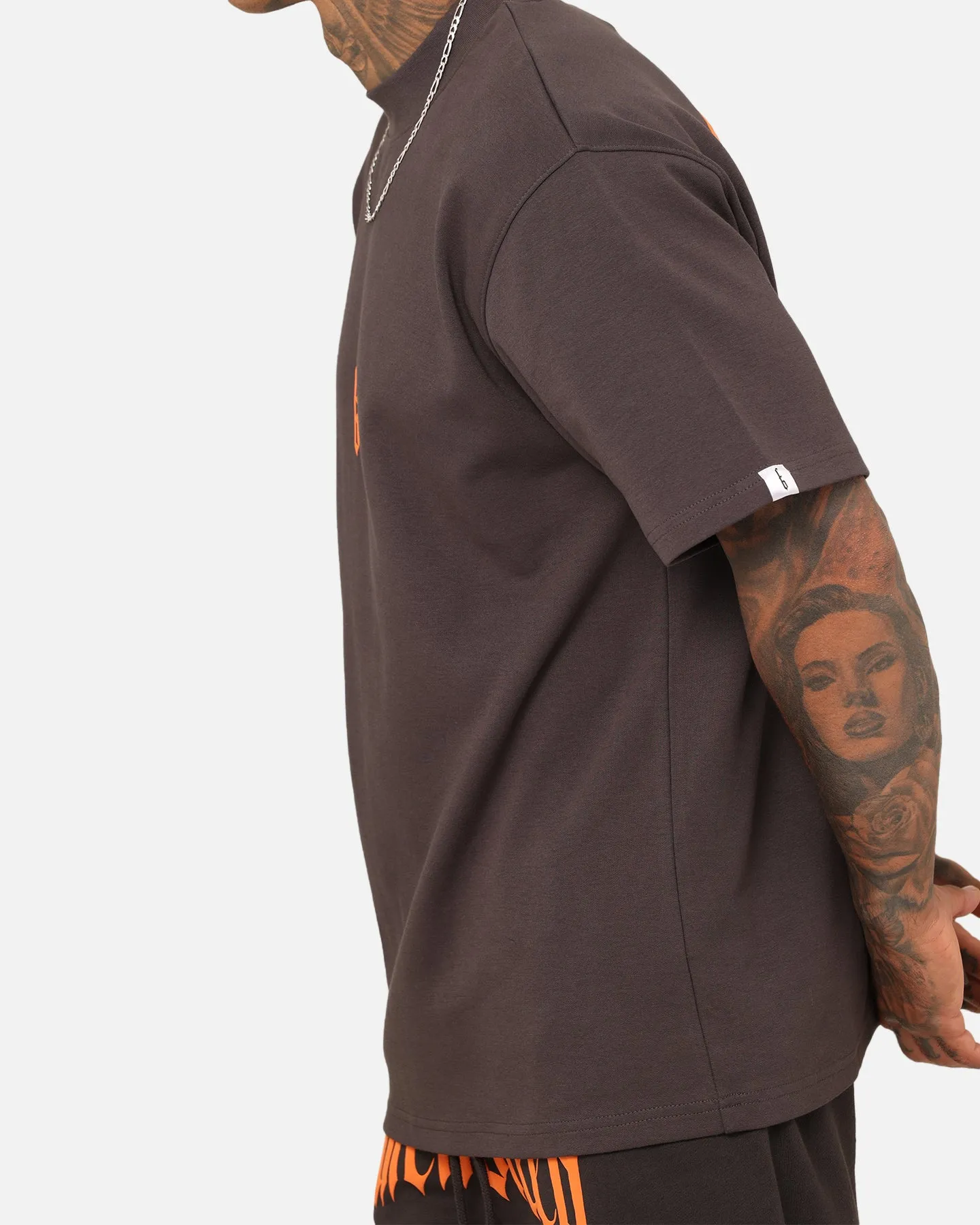 Fallen Breed Monogram T-Shirt Charcoal/Orange