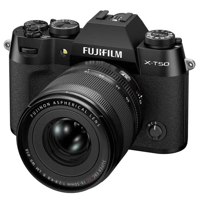 Fujifilm X-T50 Mirrorless Digital Camera - Black - Camera   16-50mm Lens