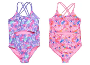 G-ALTB - Wholesale Girl's Butterfly Print One-Piece Swimsuit