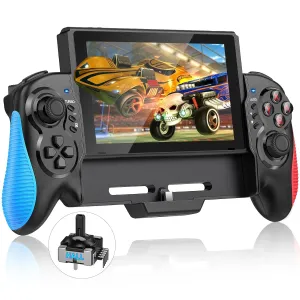Gammeefy Switch Controller for Switch/ Switch OLED, Hall Effect One-Piece Joypad Controller Replacement for Switch Pro Controller, Switch Controllers Remote with Adjustable Turbo and Dual Motor Vibration Wii Skins