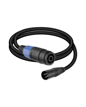 GELRHONR SpeakOn Female to XLR Male Connector Audio Extension Cable with Twist Lock for Mixer Boards, Junctions, Preamps, Speakers, etc (0.5M)