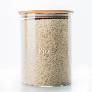 Glass Storage Jar with Bamboo Lid - 3L
