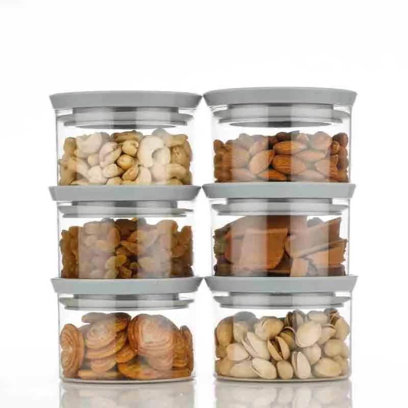 Grey Spice Squad Jars (600 ml each) - Set Of Six