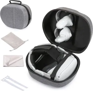 Hard Carrying Case for Meta Quest 3/Quest 2, Gray, Custom