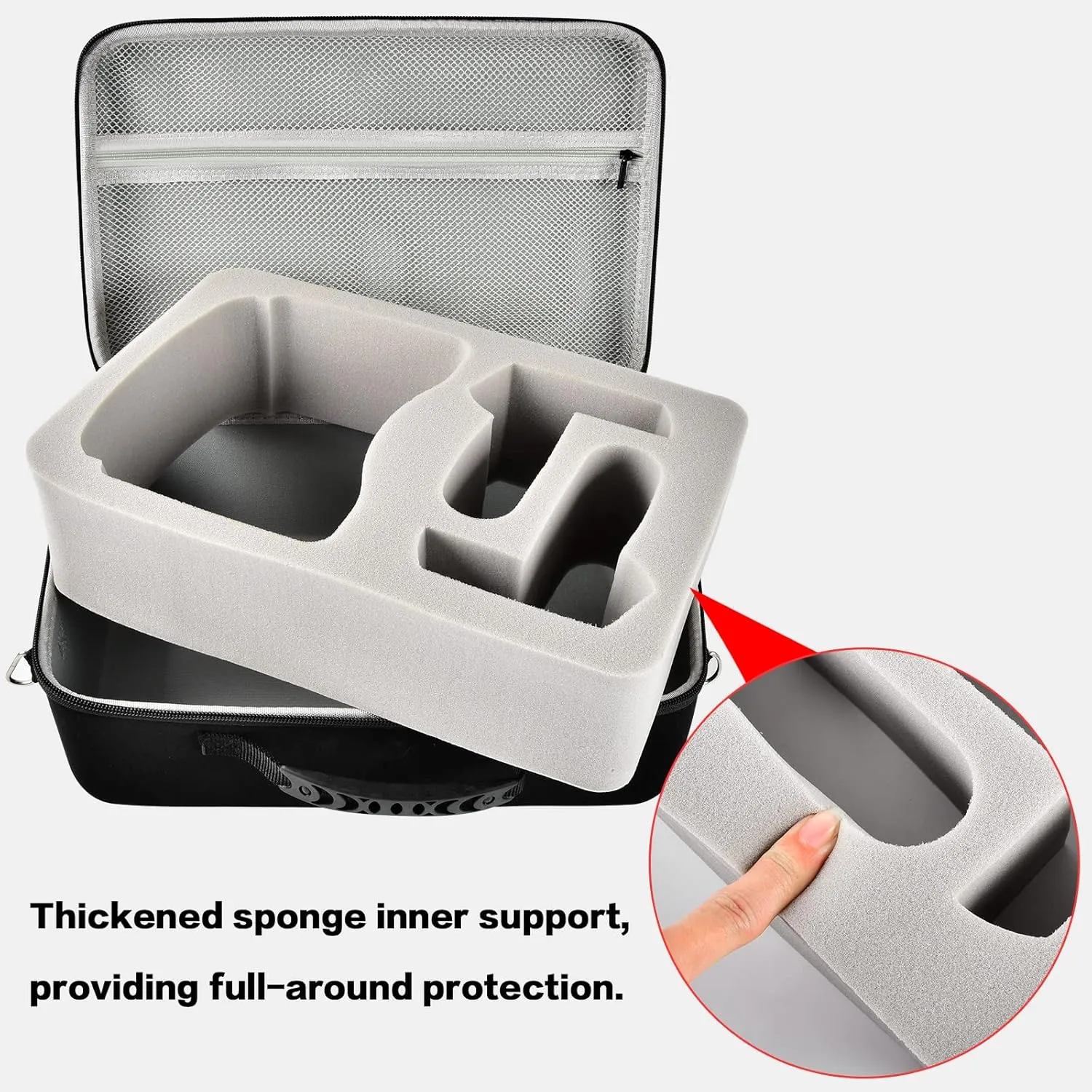 Hard Carrying Case for Quest 3/ Quest 3S/ for Quest 2 All-in-One VR Gaming Headset and Touch Controllers, Travel Storage Bag with Silicone Face Cover & Lens Protector & Accessories