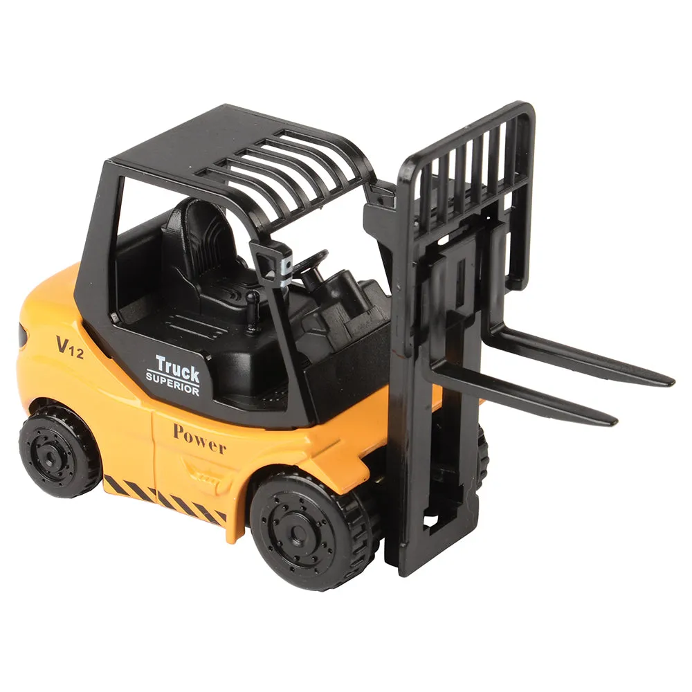 Heavy Duty Die-Cast Construction Vehicles | Set of 4 with Big Rolling Wheels
