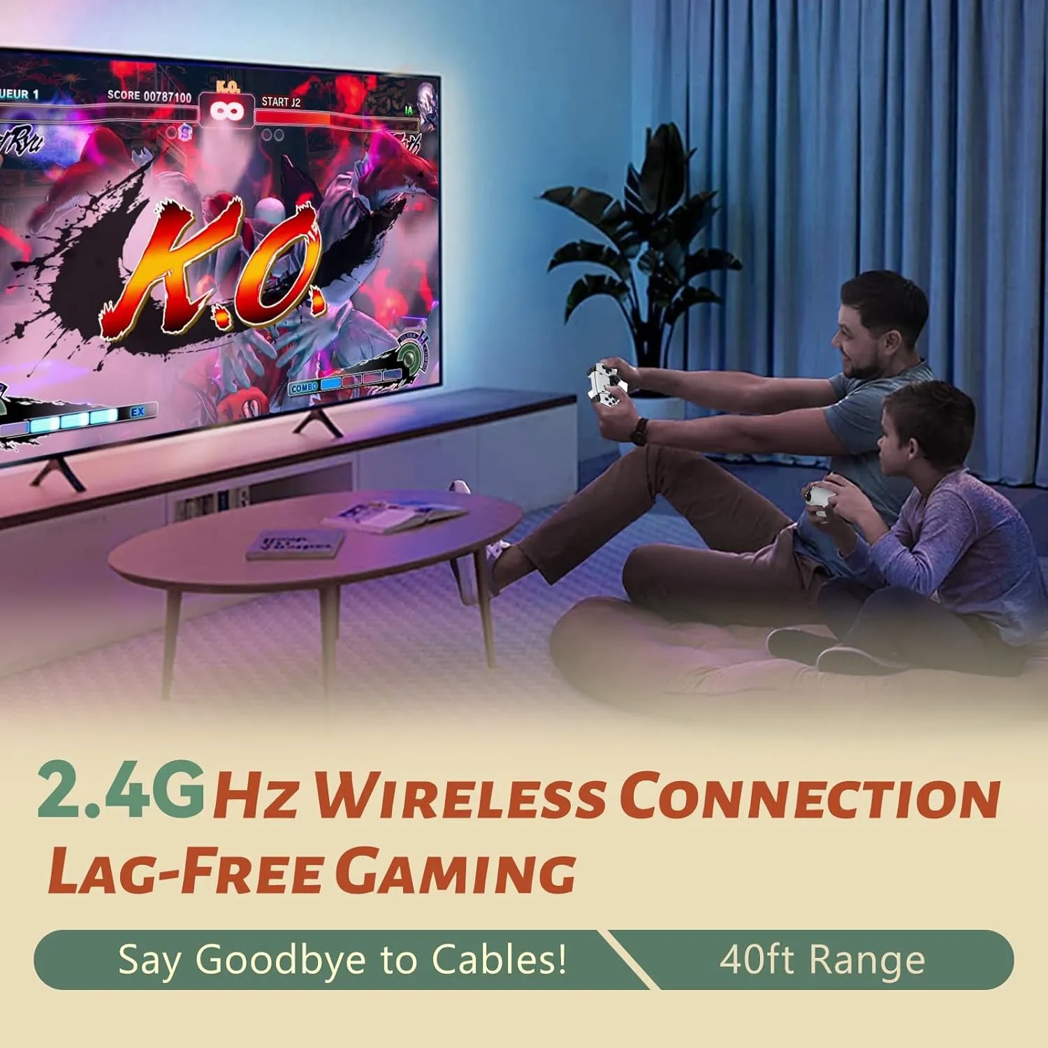 HRYYDS 2025 Retro Gaming Console Pro 4K HDMI with 40,000  Built-in Classic Video Games - Plug & Play Game Stick for TV with 2 Wireless Controllers | 23 Emulator Support 64GB