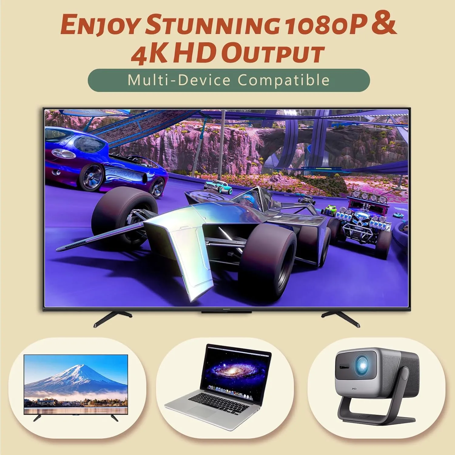 HRYYDS 2025 Retro Gaming Console Pro 4K HDMI with 40,000  Built-in Classic Video Games - Plug & Play Game Stick for TV with 2 Wireless Controllers | 23 Emulator Support 64GB