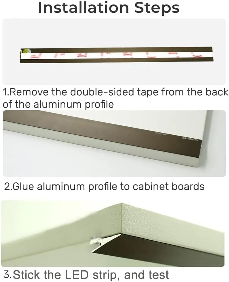 JARBIH 5Pack 1M/3.3ft Ultra-Thin Led Aluminum Profile, 45 Oblique Lighting Cabinet LED Lamp, Invisible H7mm Surface Mounted Wardrobe Layer Shelf Panel Hard Bar Strip Light Channel System(Gray)