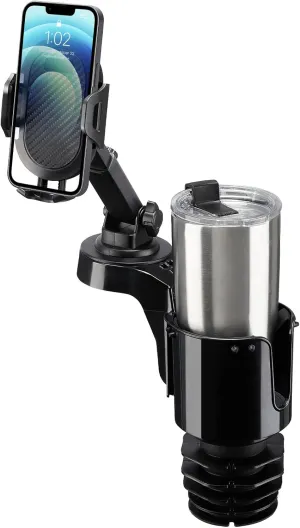 JOYTUTUS Cup Holder Phone Mount for Car, Car Cellphone Large Adapter Long Arm with 360 Degree Rotation, Compatible iPhone, Samsung & All Smartphones