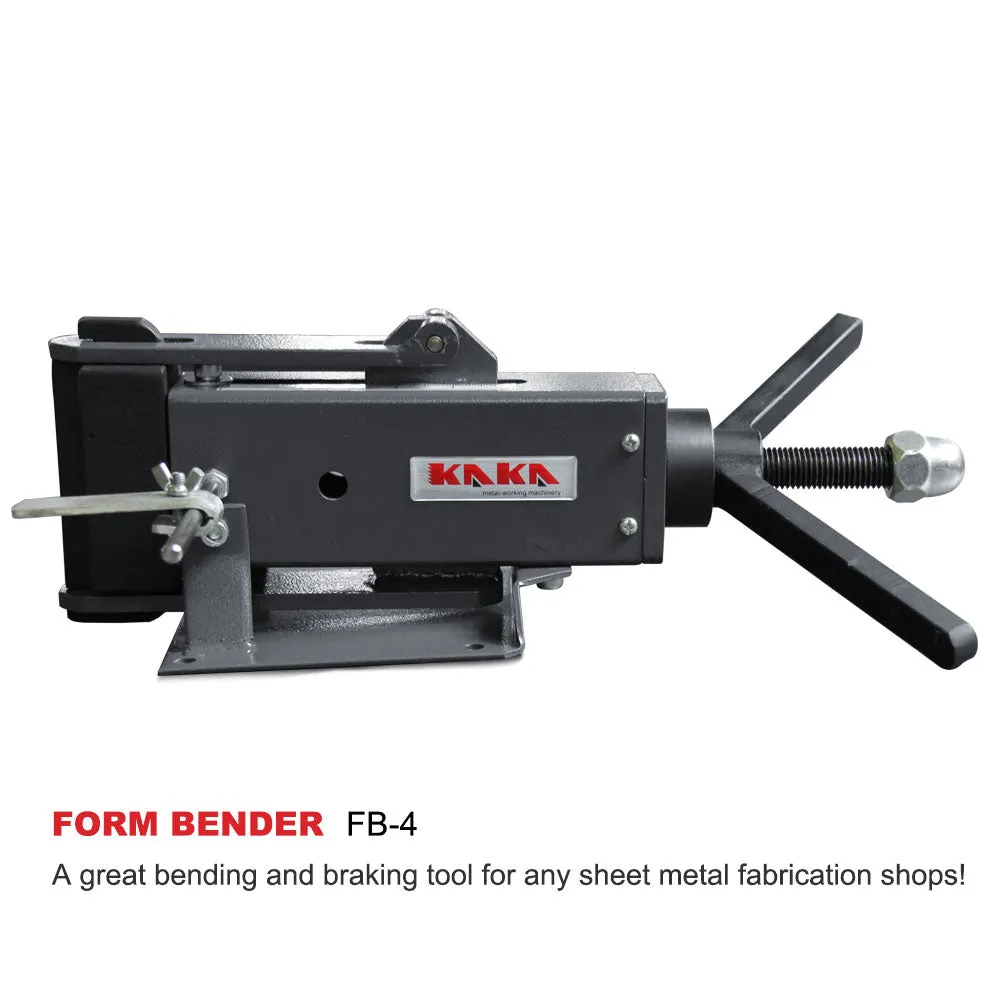 KAKA Industrial FB-4 Flat Steel Metal Brake Bender, 4-Inch Hand Operated Steel Bending Brake, 2.5 Tons Press Bending And Create Up To 90 Degree, High Flexibility, Easy Operation Sheet Metal Forming Bender