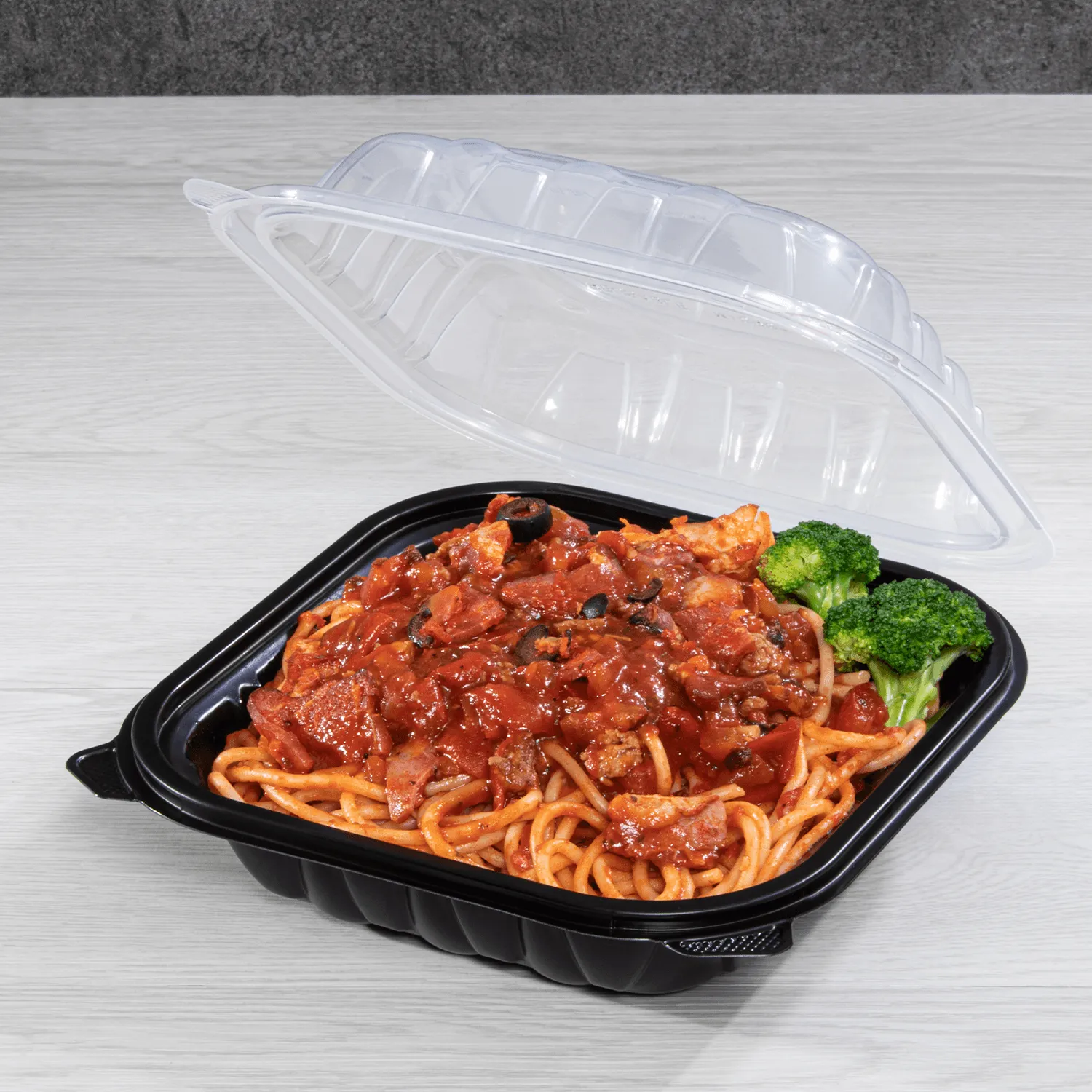 Karat 8"x 8" Premium PP Hinged Container - 150 pcs