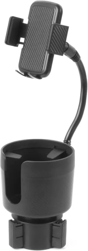 Limitless CupCargo Cup Holder Expander and Phone Mount with Adjustable Base and Flexible Neck