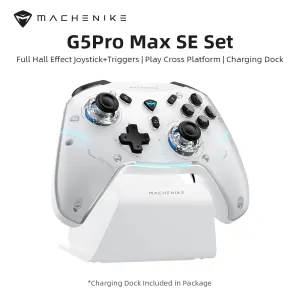 Machenike G5PRO Max SE 1000HZ Wireless Gaming Controller for NS/PC/iOS/Android with Charging Dock,PC Controller Hall Effect JoystickTriggers/Gyroscope,RGB Backlight