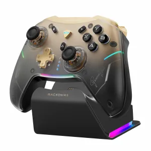 Machenike G5Pro V2 1000HZ Wireless Gaming Controller for NS/PC/iOS/Android with Charging Dock,PC Controller With Hot-Swappable Joystick,Optical Triggers,Optical Micro Switches,RGB Backlight