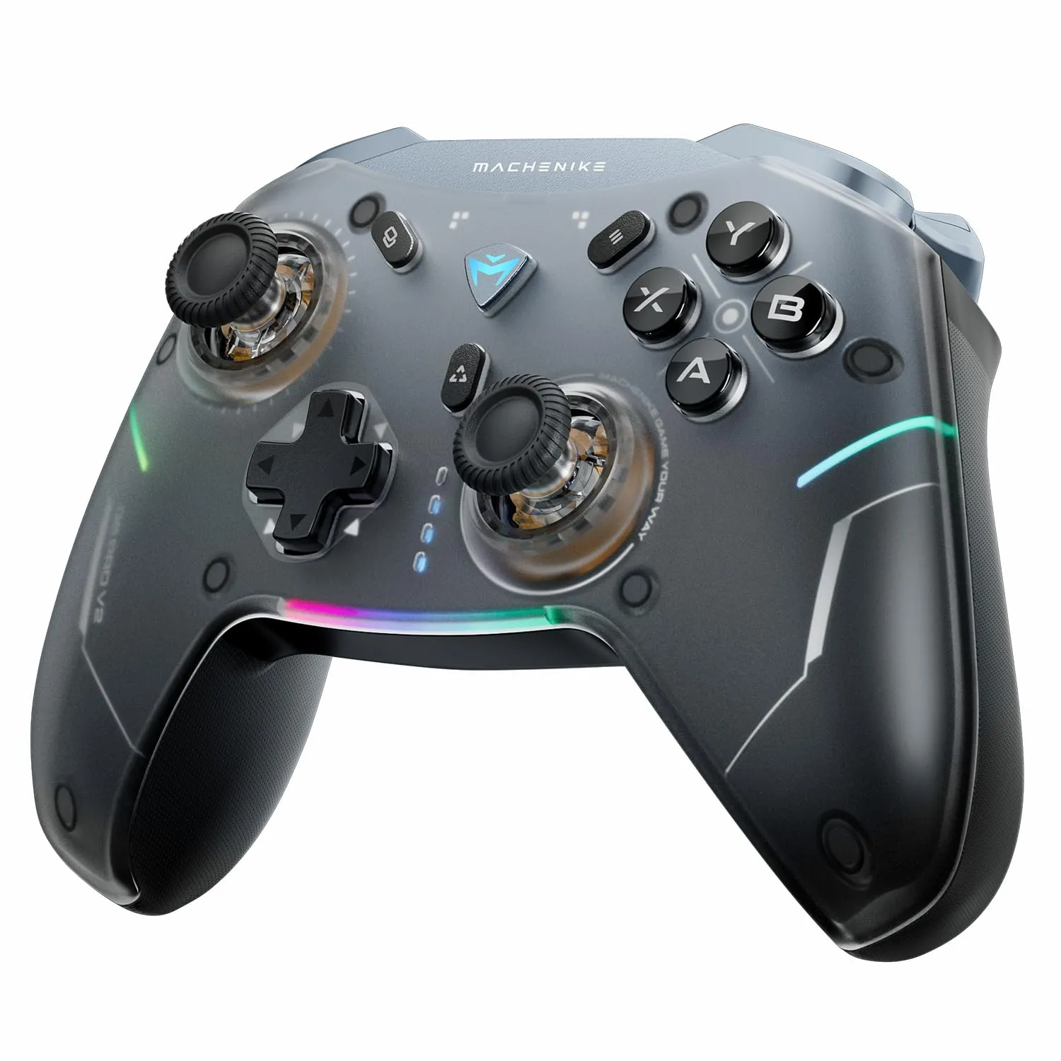 Machenike G5Pro V2 1000HZ Wireless Gaming Controller for NS/PC/iOS/Android,Bluetooth 2.4G Wired PC Controller With Hot-Swappable Joystick,Optical Triggers,Optical Micro Switches,RGB Backlight