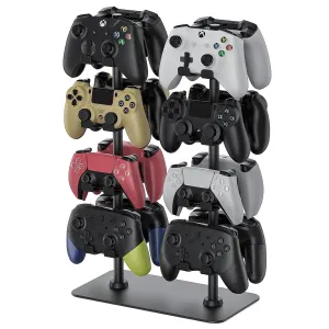 MANMUVIMO Controller Holder for 16 Xbox PS5 PS4 Switch Pro Gaming Controller, Video Game Controller Holder Headphone Stand for Desk, Gamer Gifts for Men, Gaming Room Accessories Maximum Organizer Rack