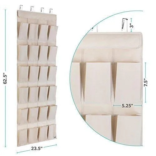 Mindspace Over The Door Shoe Organizer Rack | Hanging Shoe Organizer for Closet for Closet Organization & Laundry Room, Pantry, Bathroom Organizer