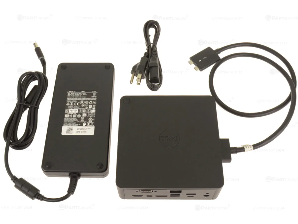 New Dell OEM TB18DC Thunderbolt USBC Docking Station  240 Watt Power Adapter 240W 2RRTM 1RPC0