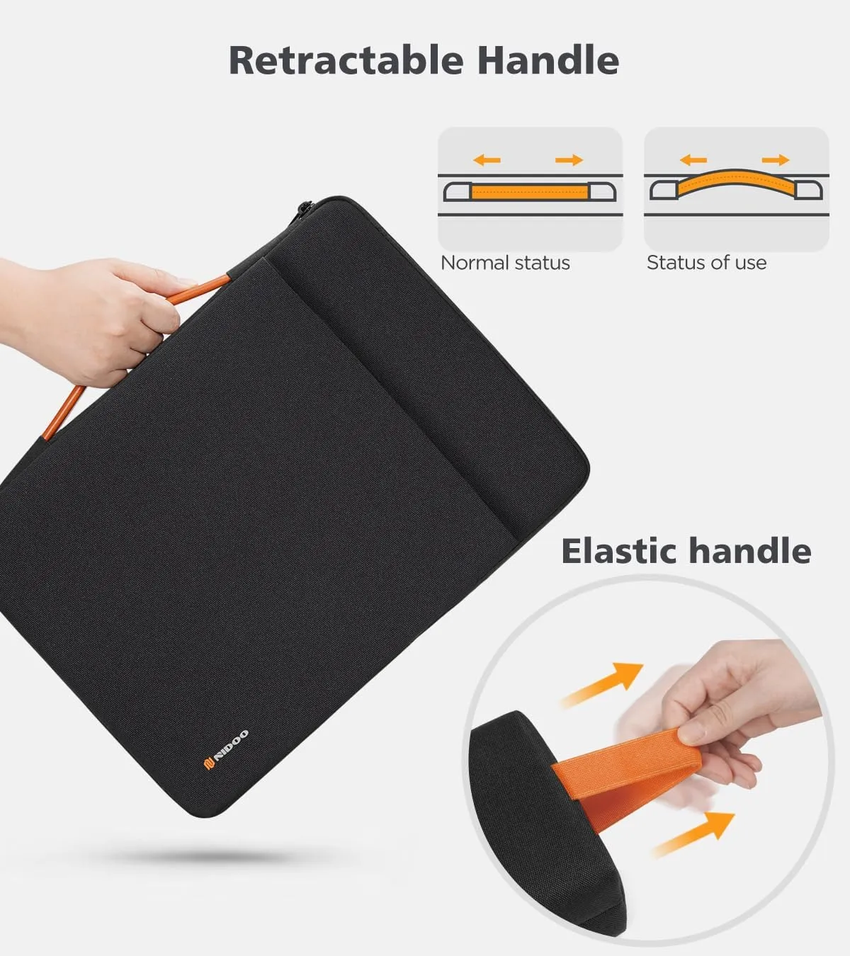 NIDOO 17.3 inch Laptop Sleeve Computer Carrying Case for 17.3" Lenovo Legion 5 / 5i / IdeaPad L340 / HP Gaming Pavilion 17 / Envy Laptop 17 / Acer Chromebook 317 / Asus ZenBook Pro 17 / Dell G7 17