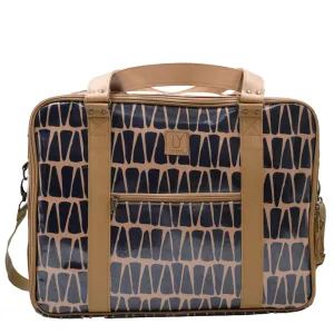 Overnight Bag with Leather Handles - Cracked Earth Sand