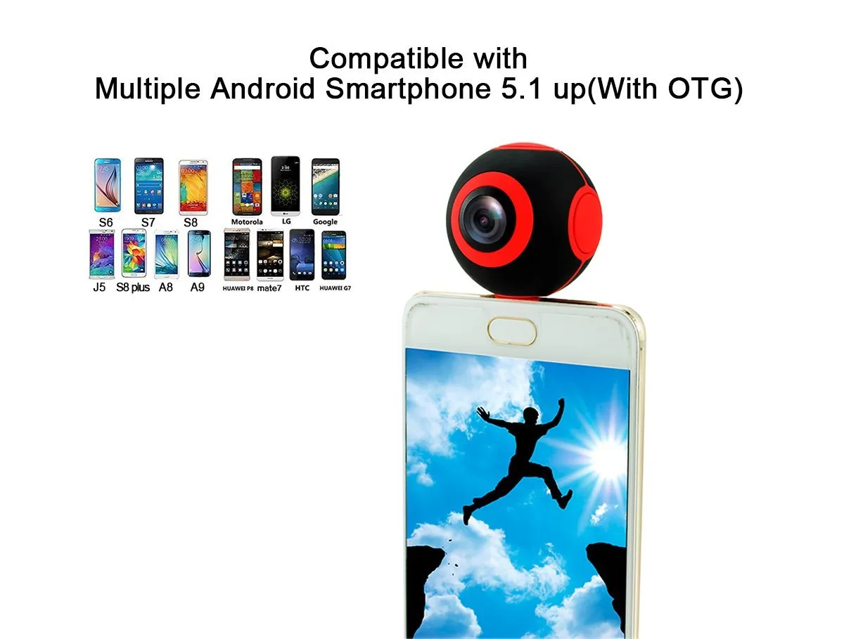 Pano Live 360 Panoramic Video Recorder for Android With Dual Cameras