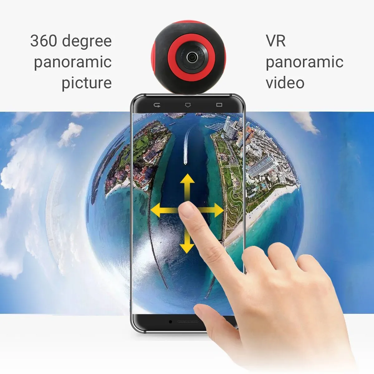 Pano Live 360 Panoramic Video Recorder for Android With Dual Cameras