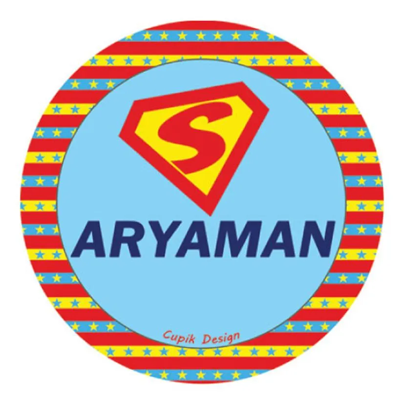 Personalised Waterproof Stickers - Superboy, Set of 28