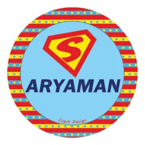 Personalised Waterproof Stickers - Superboy, Set of 28