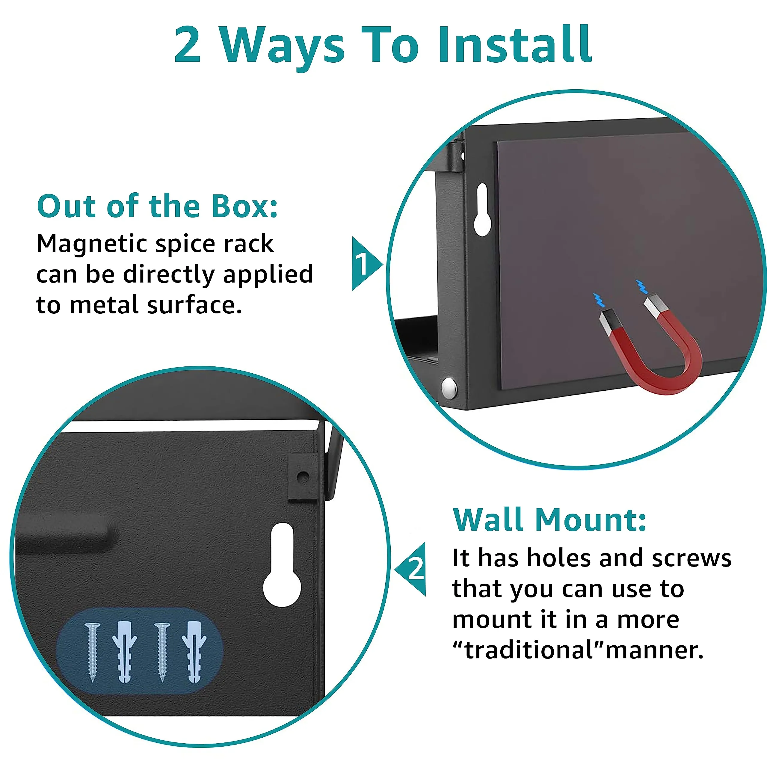Plantex Magnetic Spice Rack for Refrigerator,Spice Storage Fridge Shelf for Kitchen Organizer,Easy to Use,Drill free-Bathroom Accessories