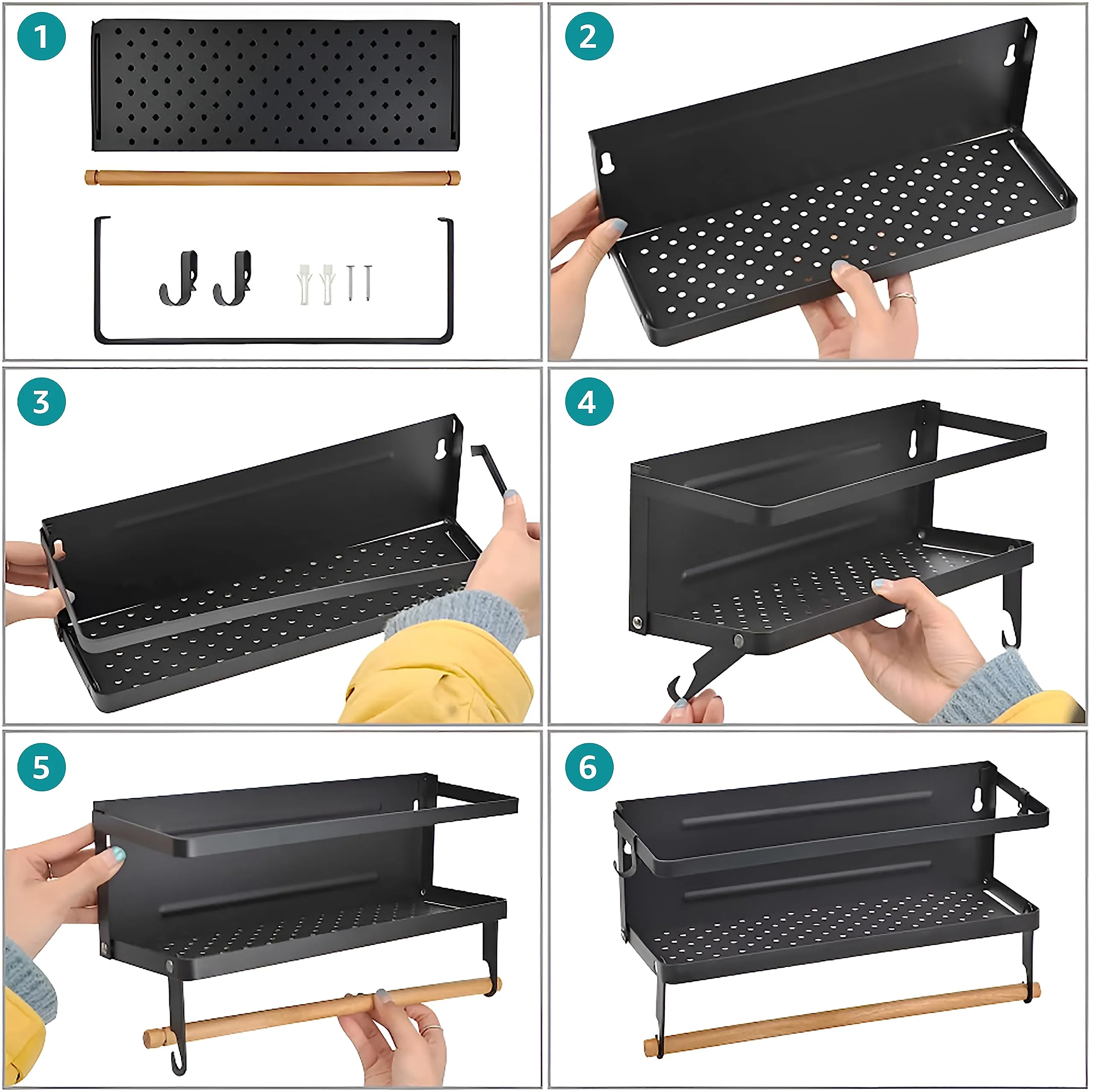 Plantex Magnetic Spice Rack for Refrigerator,Spice Storage Fridge Shelf for Kitchen Organizer,Easy to Use,Drill free-Bathroom Accessories