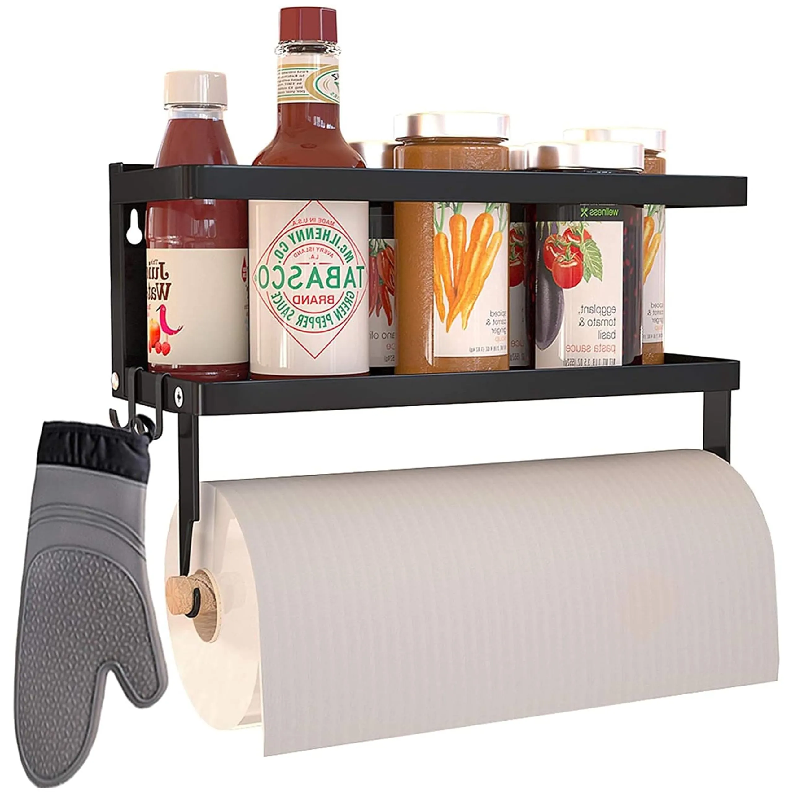 Plantex Magnetic Spice Rack for Refrigerator,Spice Storage Fridge Shelf for Kitchen Organizer,Easy to Use,Drill free-Bathroom Accessories