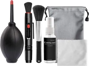 Professional Camera Cleaning Kit, Sensor Cleaning Kit with Air Blower Cleaning Pen Cleaning Cloth for Most Cameras Mobile Phone Laptop, for Camera/Optical Lens and Digital SLR Cameras