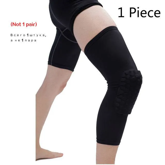 Protective Basketball Knee Pads with Honeycomb Foam Compression for Fitness and Performance