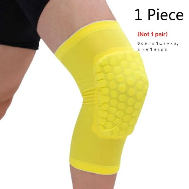 Protective Basketball Knee Pads with Honeycomb Foam Compression for Fitness and Performance