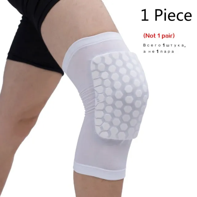Protective Basketball Knee Pads with Honeycomb Foam Compression for Fitness and Performance
