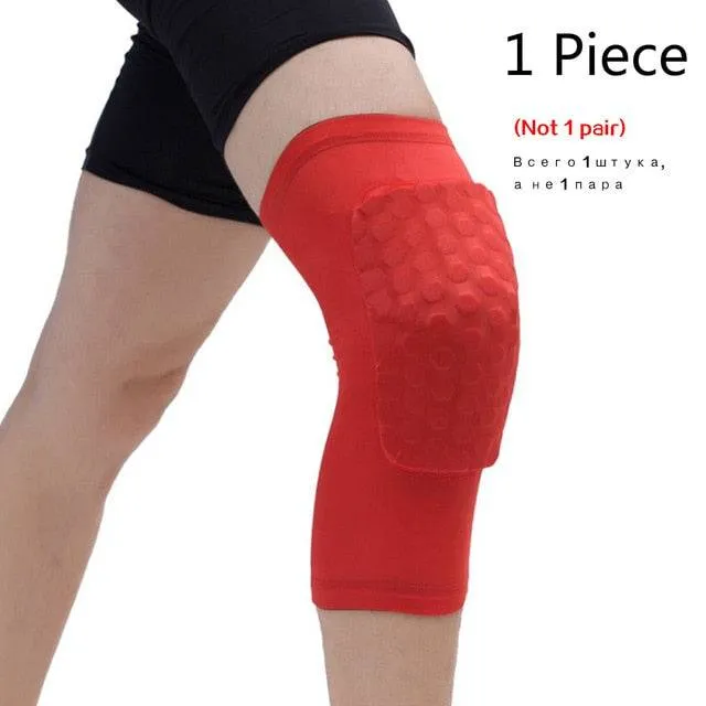 Protective Basketball Knee Pads with Honeycomb Foam Compression for Fitness and Performance