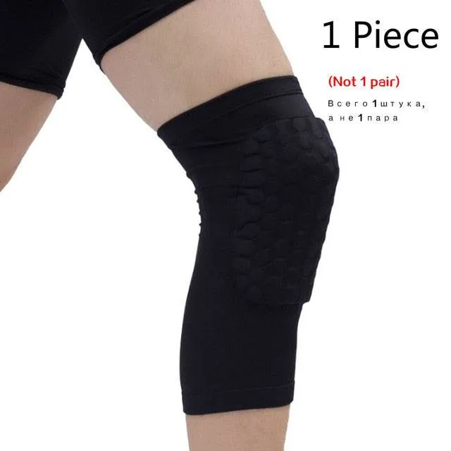 Protective Basketball Knee Pads with Honeycomb Foam Compression for Fitness and Performance