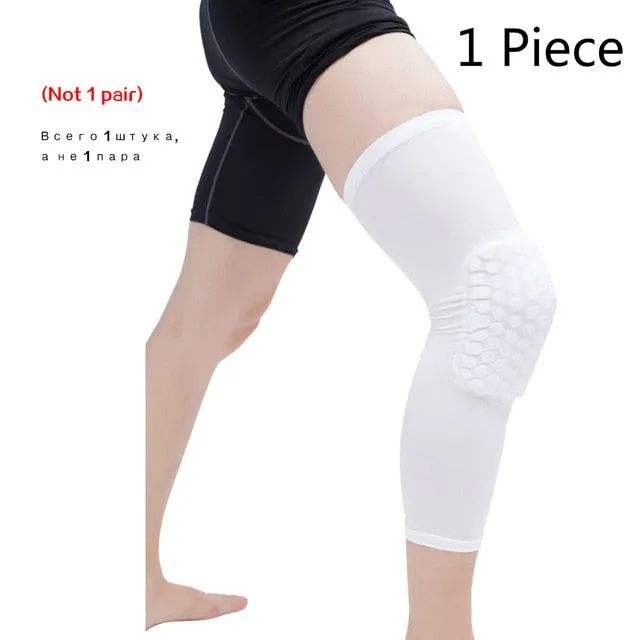 Protective Basketball Knee Pads with Honeycomb Foam Compression for Fitness and Performance