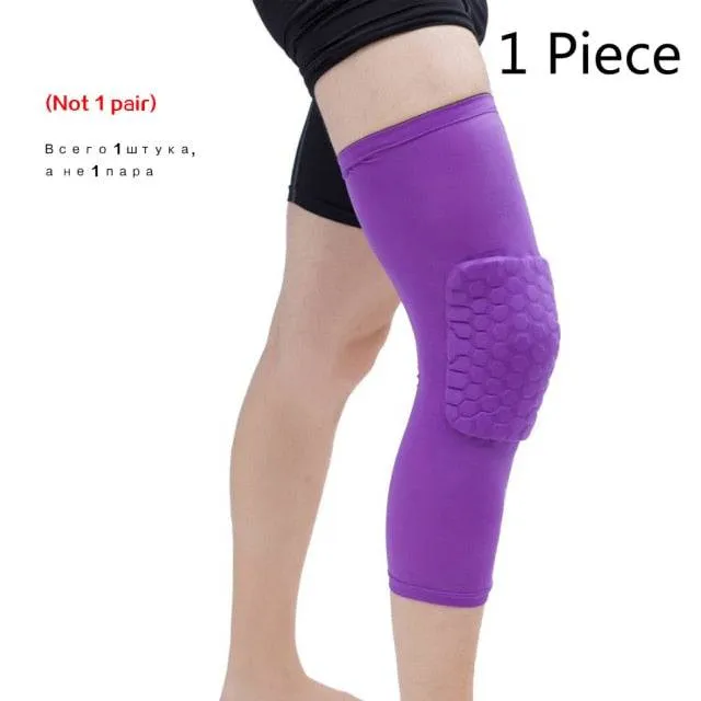 Protective Basketball Knee Pads with Honeycomb Foam Compression for Fitness and Performance