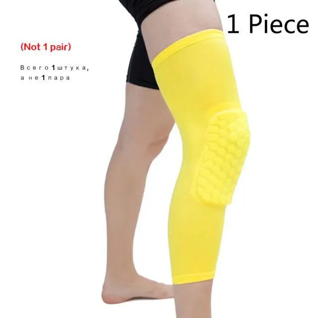 Protective Basketball Knee Pads with Honeycomb Foam Compression for Fitness and Performance