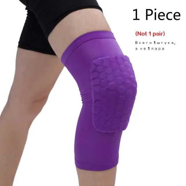Protective Basketball Knee Pads with Honeycomb Foam Compression for Fitness and Performance