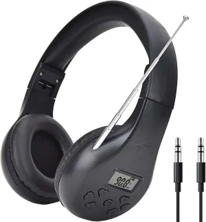 Radio Headphones Portable Stereo FM Radio with Best Reception, DSP Digital Personal Wireless Headset with Preset Stations, AA Battery Operated for Walking, Traveling, Jogging HRD-600