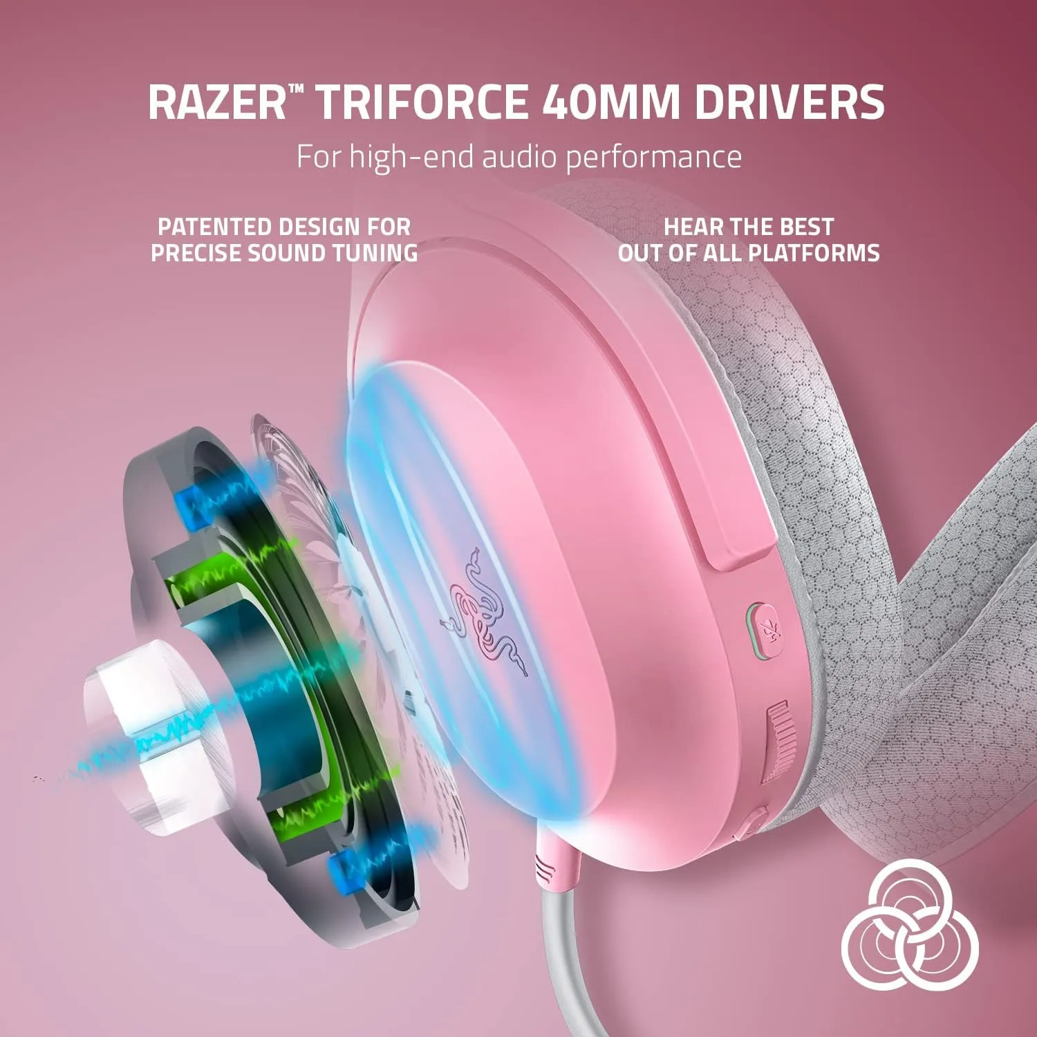 Razer Barracuda X Wireless Gaming & Mobile Headset (PC, PlayStation, Switch, Android, iOS): 2.4GHz Wireless   Bluetooth - Lightweight - 40mm Drivers - Detachable Mic - 50 Hr Battery - Quartz Pink