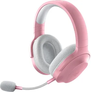 Razer Barracuda X Wireless Gaming & Mobile Headset (PC, PlayStation, Switch, Android, iOS): 2.4GHz Wireless   Bluetooth - Lightweight - 40mm Drivers - Detachable Mic - 50 Hr Battery - Quartz Pink