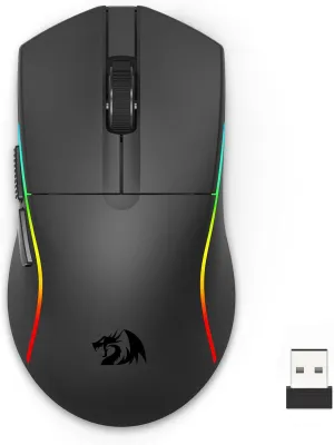 Redragon M816-PRO Wireless Gaming Mouse, 26K DPI Tri-Mode 61G Ultra-Light Mouse Gaming, RGB, 6 Full Programmable Buttons Mice, Software Support, 200Hrs Long Battery Life for PC, Mac