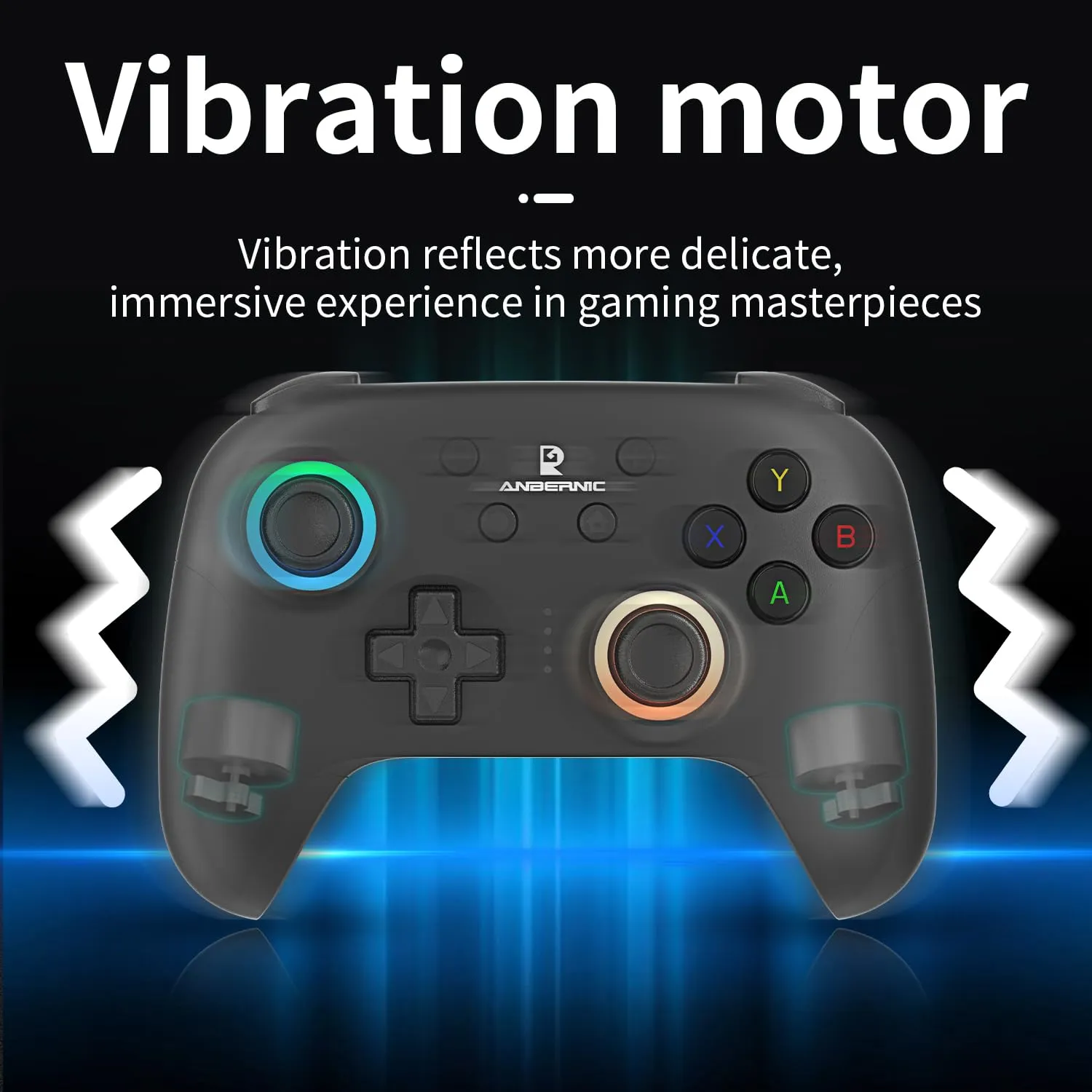 RG P01 Wireless Gaming Controller RG P01 Controllers Gamepad for PC Plug and Play Gaming Gamepad with Hall Effect/Triggers Joystick rg p01 Game Controller Switch/PC/Steam/Android/IOS(Black)