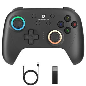 RG P01 Wireless Gaming Controller RG P01 Controllers Gamepad for PC Plug and Play Gaming Gamepad with Hall Effect/Triggers Joystick rg p01 Game Controller Switch/PC/Steam/Android/IOS(Black)
